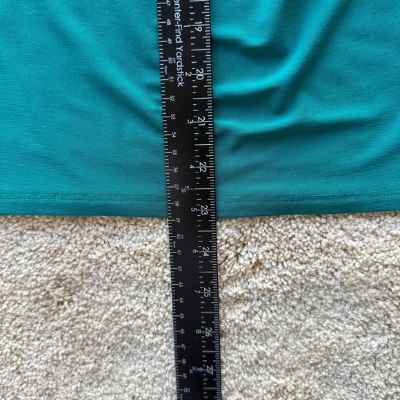 Tahari Arthur S. Levine NWT Sleeveless Teal Draped Neck Blouse XS - Picture 5 of 5